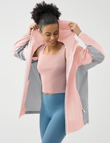 LOMON Lightweight Active Rain Jacket Hooded Water Resistant ...