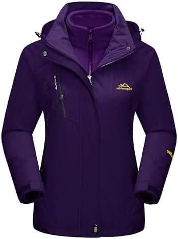 MAGCOMSEN Women's 3-in-1 Winter Coats Snow Ski Jacket Waterp...