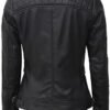 Blingsoul Brown Leather Jacket Women - Cafe Racer Black Wome...