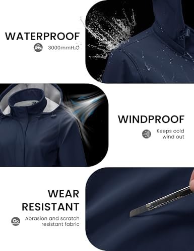 MAGCOMSEN Women's Long Fleece Lined Jackets Warm Winter Wind...