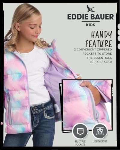 Eddie Bauer Girls' Winter Jacket - Heavyweight Quilted Down ...