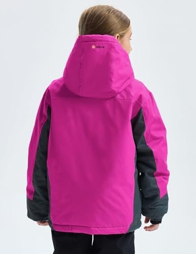 GEMYSE Girl's Waterproof Ski Snow Jacket Fleece Windproof Wi...