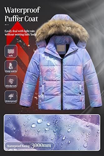 Chrisuno Girl's Water Resistant Winter Coats Warm Fleece Lin...