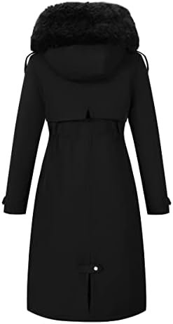 RISISSIDA Puffer Jacket Women Parka Winter Coat with Long Fu...