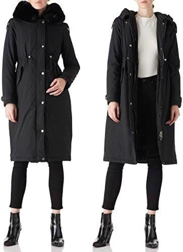 RISISSIDA Puffer Jacket Women Parka Winter Coat with Long Fu...