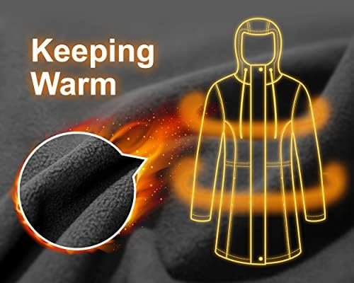 33,000ft Women's Softshell Long Jacket with Hood Fleece Line...