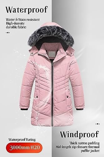 Pursky Girls' Warm Winter Coat Long Parka Fleece Lined Water...