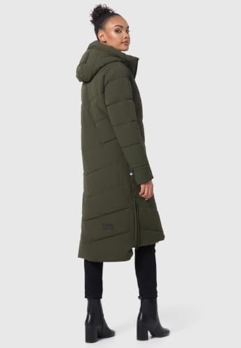Women's Long Quilted Jacket for Winter | Puffy Winter Coat i...
