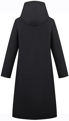 wantdo Long Rain Coat for Women Waterproof Raincoat with Hoo...