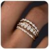 TOBENY Stackable Gold Rings for Women Non Tarnish Dainty 14K...