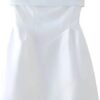 Strapless Short Wedding Dresses for Bride A Line Bridal Show...