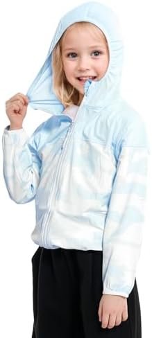 JiAmy Girl's Athletic Hoodie Zip Up Sun Protection Jacket Co...