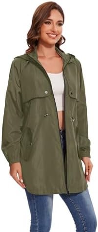 Avoogue Women Waterproof Hiking Raincoat Outdoor Lined Rain ...