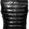 STREGA Puffer Vest Men Real Lambskin Leather Quilted Down Wa...