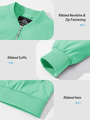 TACVASEN Women's Bomber Jackets Lightweight Casual Jacket Fu...