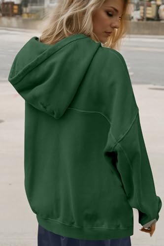 Oversized Zip Up Hoodies for Women Men Fleece Drop Shoulder ...