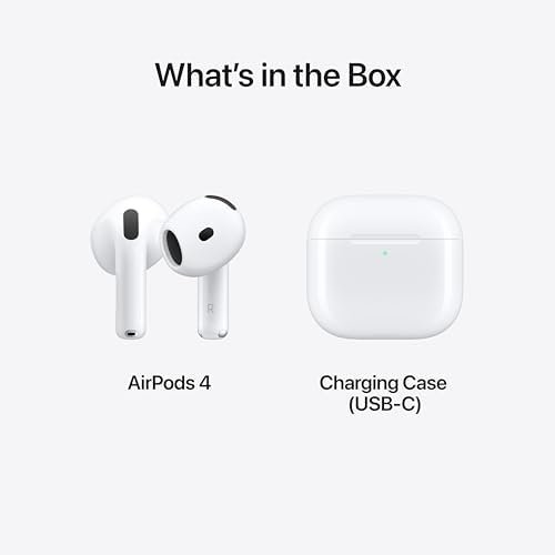 Apple AirPods 4 Wireless Earbuds, Bluetooth Headphones, Pers...