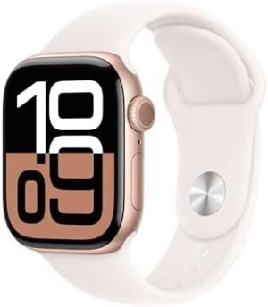 Apple Watch Series 10 [GPS 42mm case] Smartwatch with Rose G...