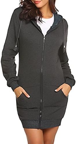 Locryz Women's Casual Pockets Zip Up Hoodies Fleece Tunic Sw...