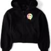 The Children's Place Girls' Long Sleeve Cropped Hooded Zip U...