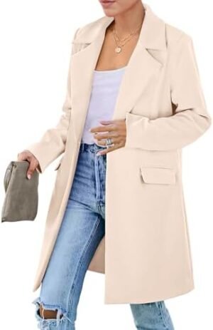 PRETTYGARDEN Women's 2025 Spring Fall Long Blazer Jackets Lo... PRETTYGARDEN Women's 2025 Spring Fall Long Blazer Jackets Lo...