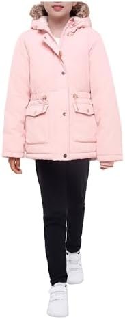 Rokka&Rolla Girls' Water-Resistant Sherpa Fleece Lined Puffe...