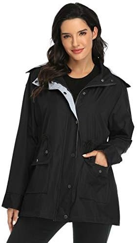 Arthas Women Light Rain Jacket Waterproof Active Outdoor Tre...
