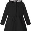BINPAW Girl's Hooded Trench Coat