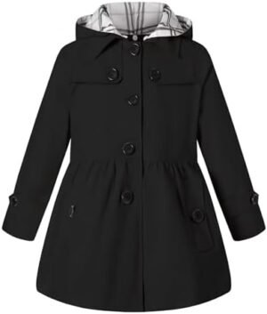 BINPAW Girl's Hooded Trench Coat BINPAW Girl's Hooded Trench Coat