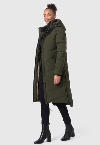 Women's Long Quilted Jacket for Winter | Puffy Winter Coat i...