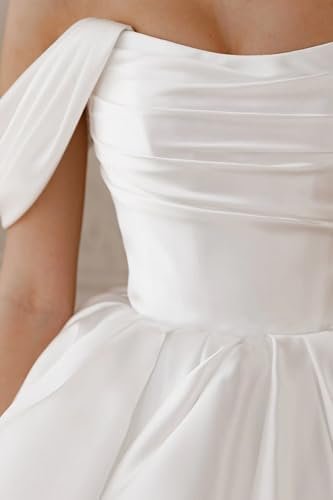 Corset Short Wedding Dresses for Bride Simple Satin Wedding ...