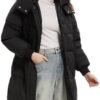 Long Puffer Jacket for Women,2024 Thickened Winter Coat Hood...