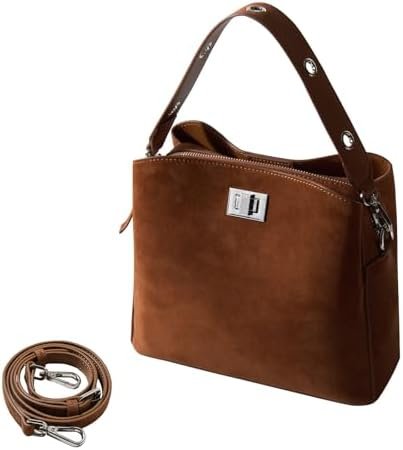 Genuine Leather Suede Bags for Women, Vintage Suede Handbag ...