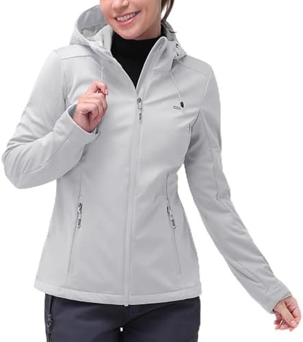 33,000ft Women's Softshell Jacket with Hood Waterproof Light...