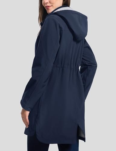 MAGCOMSEN Women's Long Fleece Lined Jackets Warm Winter Wind...