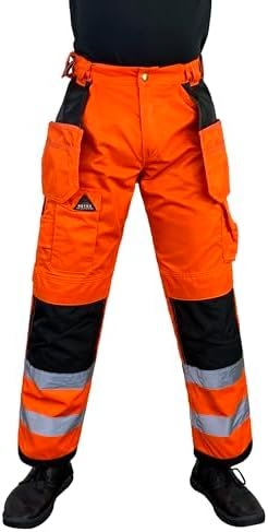 Notus Men's Work Safety Pants High Visibility Cordura Knee R...