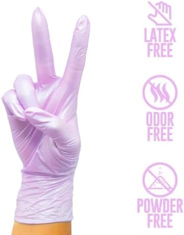 Colortrak Luminous Collection Disposable Nitrile Gloves, Lil...