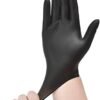 Disposable Black Nitrile Exam Gloves, Latex Free Gloves for ...