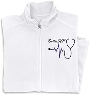NACRE APPAREL Nurse Custom Jacket Personalized Embroidered L... NACRE APPAREL Nurse Custom Jacket Personalized Embroidered L...