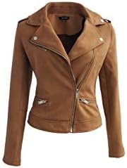 ODCOCD Faux Suede Jacket for Women Long Sleeve Zipper Up ODCOCD Faux Suede Jacket for Women Long Sleeve Zipper Up Cas...