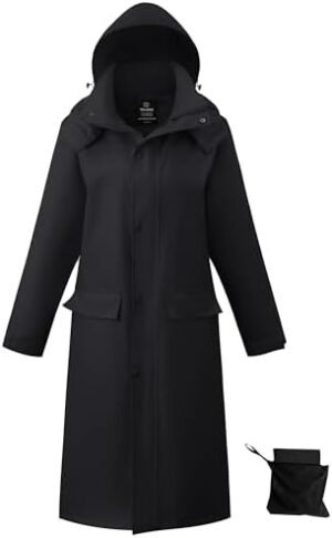 wantdo Long Rain Coat for Women Waterproof Raincoat with Hoo... wantdo Long Rain Coat for Women Waterproof Raincoat with Hoo...
