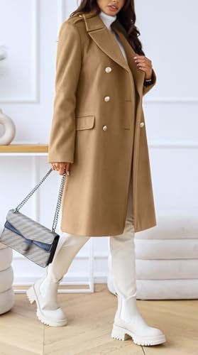 CHARTOU Women's Winter Jacket Double-Breasted Wool Blend War...