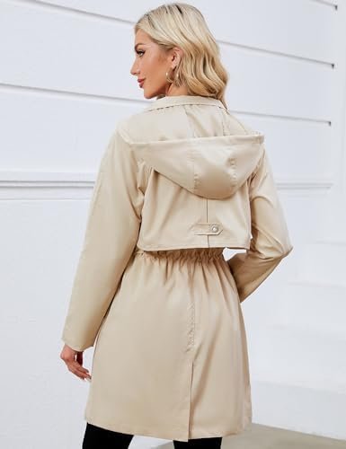 Bloggerlove Rain Jacket for Women Waterproof with Hood Trech...