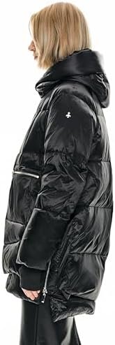 Orolay Women's Thickened Hooded Down Jacket – Winter Shiny P...