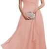 Women's A Line Chiffon Mother of The Bride Dress Cap Sleeves...