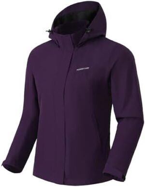 Pioneer Camp Women's Rain Jacket with Hood Waterproof Windbr... Pioneer Camp Women's Rain Jacket with Hood Waterproof Windbr...