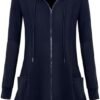 Miusey Womens Zip Up Long Hoodie Jacket Lightweight Tunic Sw...