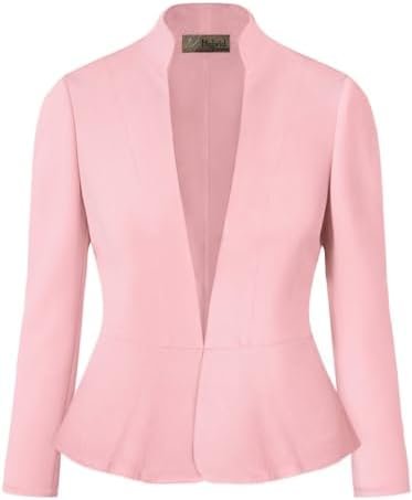 Hybrid & Company Women's Casual Work Office Elegant Open Fro...