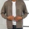 Men's Vintage Lightweight Suede Aviator Jacket Casual Stylis...