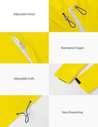 Avoogue Rain Jacket Women Waterproof Lightweight Raincoat Li...